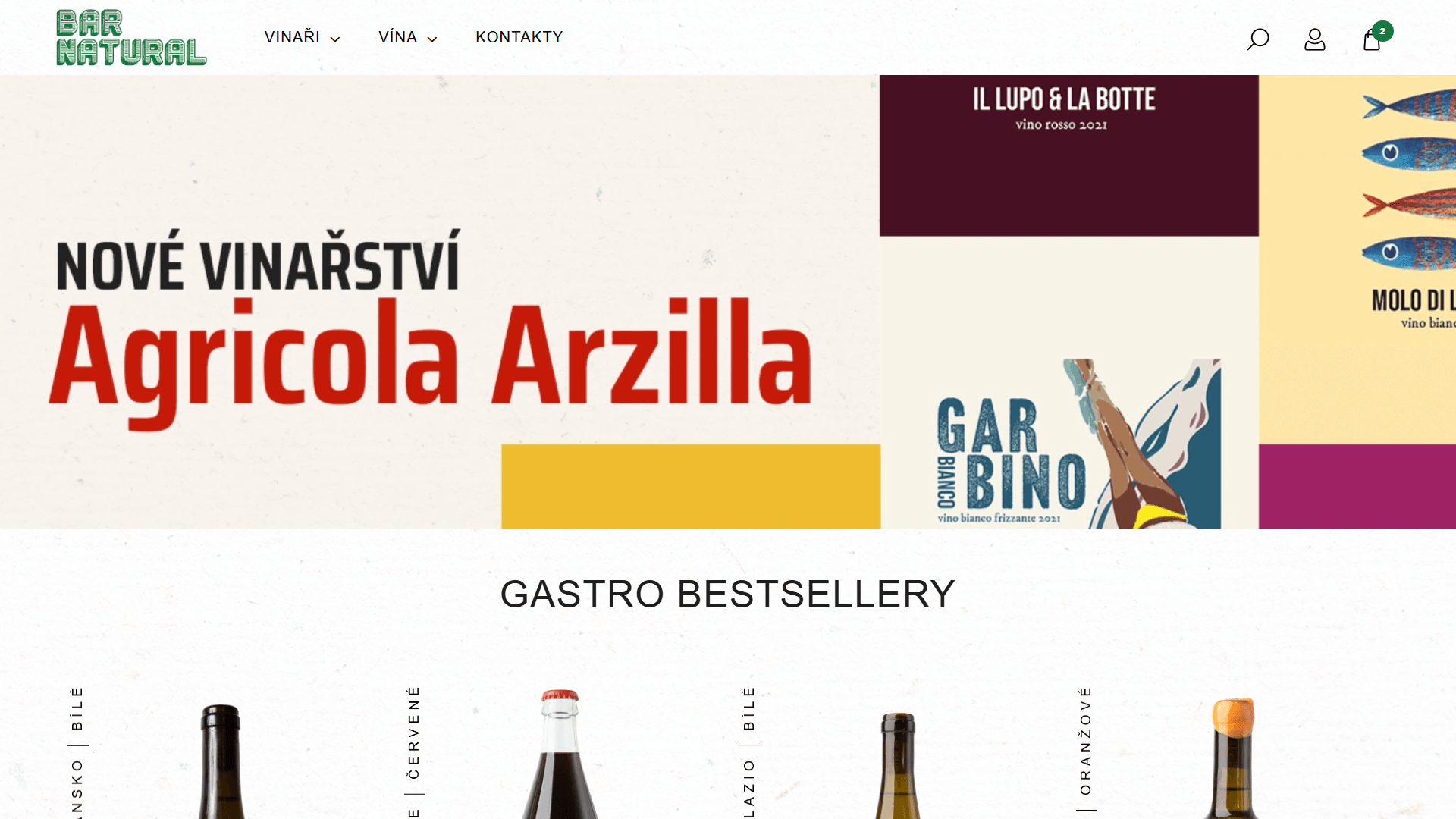 Webdesign - Bar Natural homepage