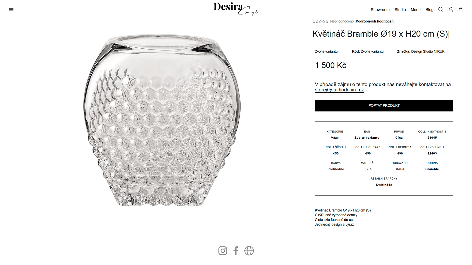Webdesign - Desira detail
