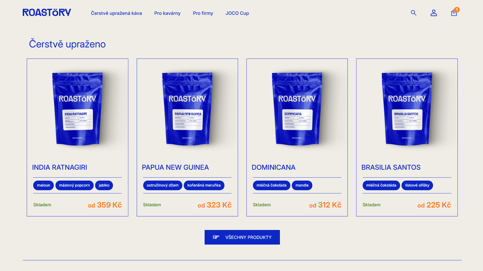 Webdesign - Roastory homepage